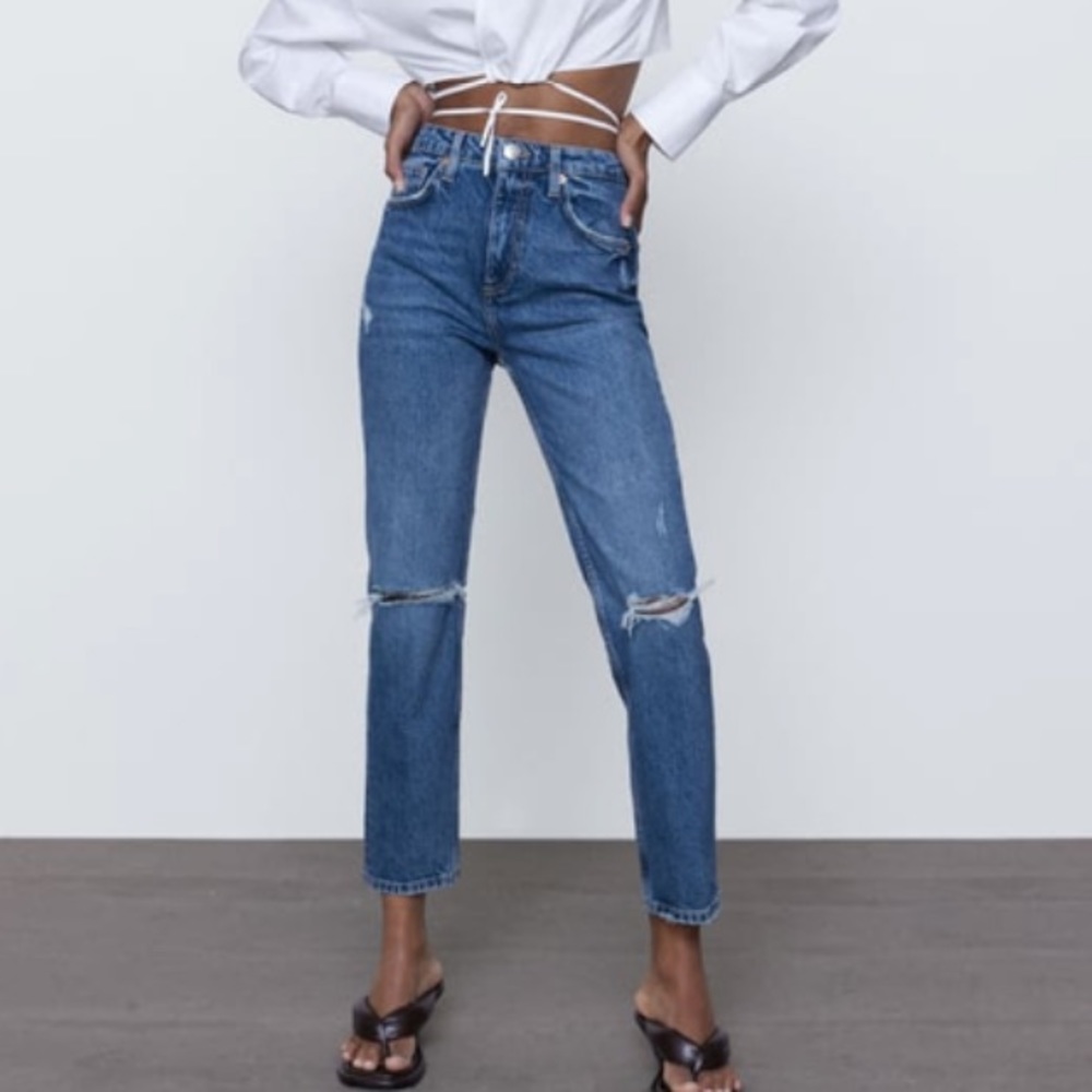 Zara slim fit high rise jeans